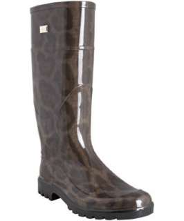 Dolce & Gabbana brown leopard print rubber rain boots   up to 
