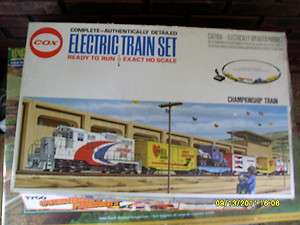 COMPLETE ELECTRIC READY TO RUN COX HO SCALE CHAMPIONSHIP TRAIN SET 