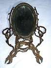   Antique Black Forest Style Counter Top Shaving Vanity Root Twig Mirror