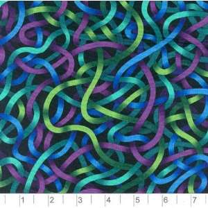   Multi Brights Blue/Green Fabric By The Yard Arts, Crafts & Sewing