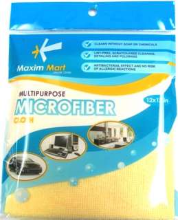 12 MaximMart Microfiber Cleaning Cloths 12x12 Household Polishing 