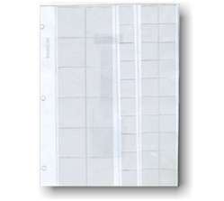 42 Pocket Pages for normal 3 ring binders. Pocket sizes  
