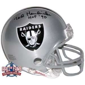 Ted Hendricks Autographed/Hand Signed Oakland Raiders Mini Helmet with 