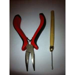  Tool Kit Includes Pliers and Hook Tool for feather extension or hair 