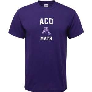  Abilene Christian Wildcats Purple Math Arch T Shirt 