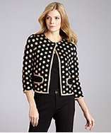 Missoni black polka dot wool blend cardigan style# 318792301