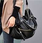 Newest Lady Korean Hobo PU Tassel Leather Handbag Shoulder Bag Large 