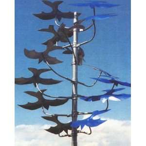  Kinetic Metal Wind & Garden Sculpture 14 Blue Birds Patio 