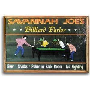 Personalized Rectangle Billiard Parlor Sign  Kitchen 