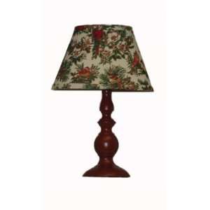  Layla Red Metal Accent Lamp with Oval Cardinal Shade: Home Improvement