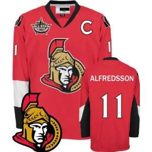  Senators Authentic NHL Jerseys Daniel Alfredsson Home Red Hockey 