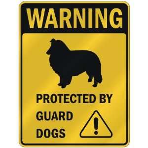 WARNING  SHETLAND SHEEPDOG PROTECTED BY GUARD DOGS  PARKING SIGN DOG