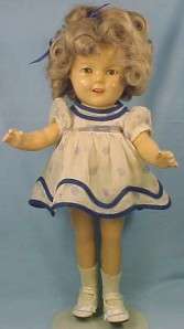 Shirley Temple Composition Doll 1930s Ideal ORIG DRESS Vintage  