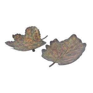  Pack of 4 Rustic Autumn Leaf Decorative Thanksgiving 