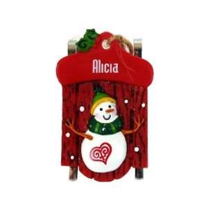  Ganz Personalized Alicia Christmas Ornament