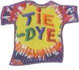   Cub TIE DYE Shirt dying Fun Patches Crests Badges SCOUTS GUIDE Iron On
