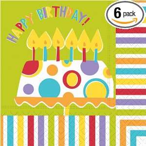  Design Design Party On Beverage Napkin, 20 Count Packages (Pack 