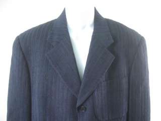 GIANFRANCO FERRE Mens Blue Wool Blazer Jacket Sz 52  