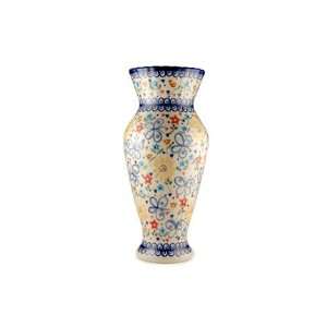  Polish Pottery Butterfly Tall Vase