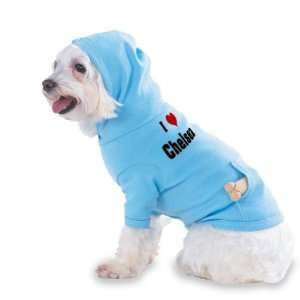 Love/Heart Chelsea Hooded (Hoody) T Shirt with pocket for your Dog 