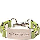 Cynthia H Designs Message Bracelet   Lime Leather/make A Difference $ 