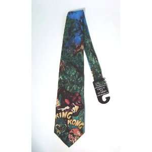  King Kong Jungle Scene Adult Silk Neck Tie: Everything 