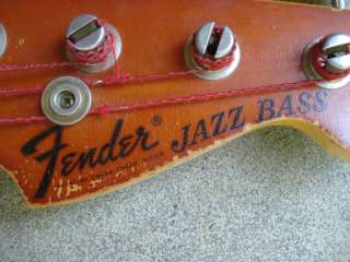   1974 FENDER JAZZ BASS SUPER PLAYER ROSEWOOD / NATURAL W GIG BAG ETC
