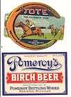 Two Birch Beer and Sportsmans Tonic Labels