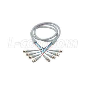  Deluxe RGB Multi Coaxial Cable, 4 BNC Male / Male, 7.5 ft 