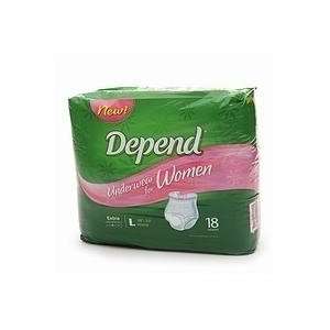 Depend Underwear For Women Extra Absorbency L 18 Count