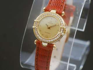 Omega Constellation 18K Solid Gold Diamond Womens Watch  