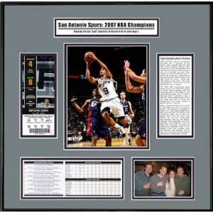  2007 NBA Finals Ticket FrameSan Antonio Spurs   Tony 
