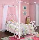 Princess Emily Carriage Canopy Twin Size Bed with frame