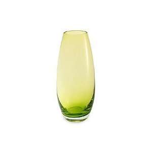  Art glass vase, Emerald Dewdrop