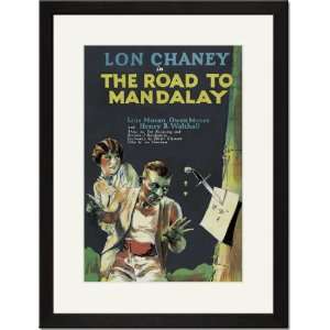   Black Framed/Matted Print 17x23, The Road to Mandalay