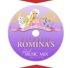 BARBIE PERENNIAL Birthday Party CD DVD LABELS  