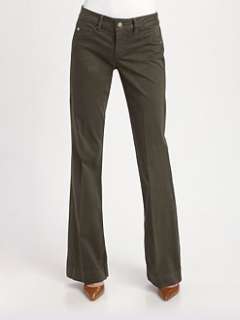 SOLD Design Lab   Twill Bell Zipper Jeans/Green