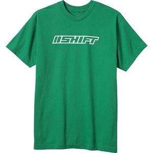  Shift Racing Text T Shirt   Large/Green Automotive