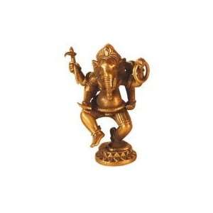 Ganesha dancing Brass 4x6cm 