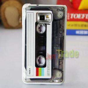 Magnetic Band Tape Cassette Back Cover Hard Case for Samsung Galaxy S2 
