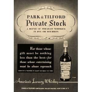   Private Stock Whiskey Bourbon Rye   Original Print Ad