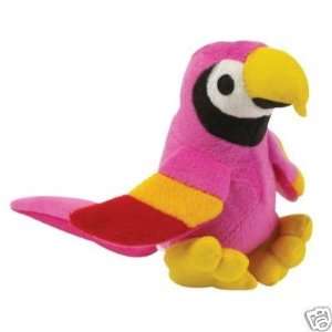  Polly Bright Plush SqueakerJungle Bird Dog Toy PINK: Kitchen & Dining