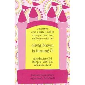 Bouncy Girl, Custom Personalized Girl Birthday Invitation, by Inviting 