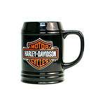 Harley Davidson Travel Mug Black Flame Ceramic New  