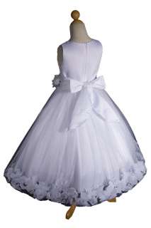   GIRL COMMUNION PAGEANT EASTER DRESS + FREE HAIR WREATH 2 to 12  