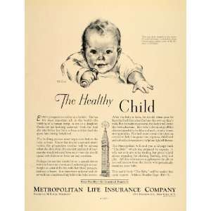  1936 Ad Metropolitan Life Insurance Child Baby Life 