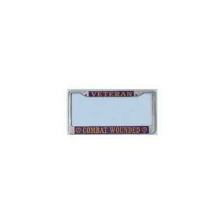  Veteran Purple Heart Combat Wounded License Plate Frame 
