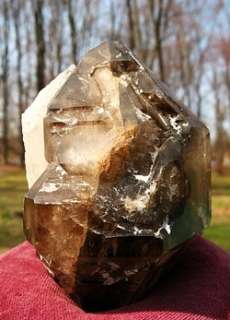 Large Double Terminated Smoky Elestial Quartz Crystal  