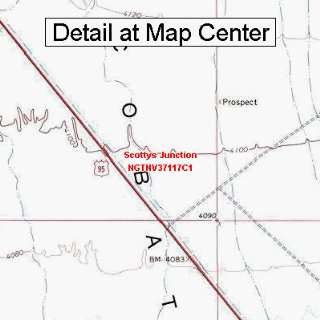 USGS Topographic Quadrangle Map   Scottys Junction, Nevada (Folded 