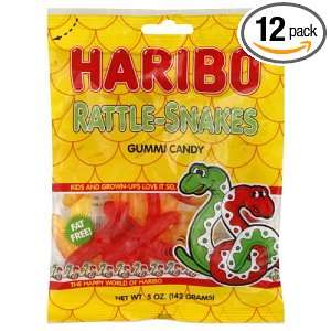 Haribo Gummi Rattle Snakes, 5 ounces (Pack of12)  Grocery 